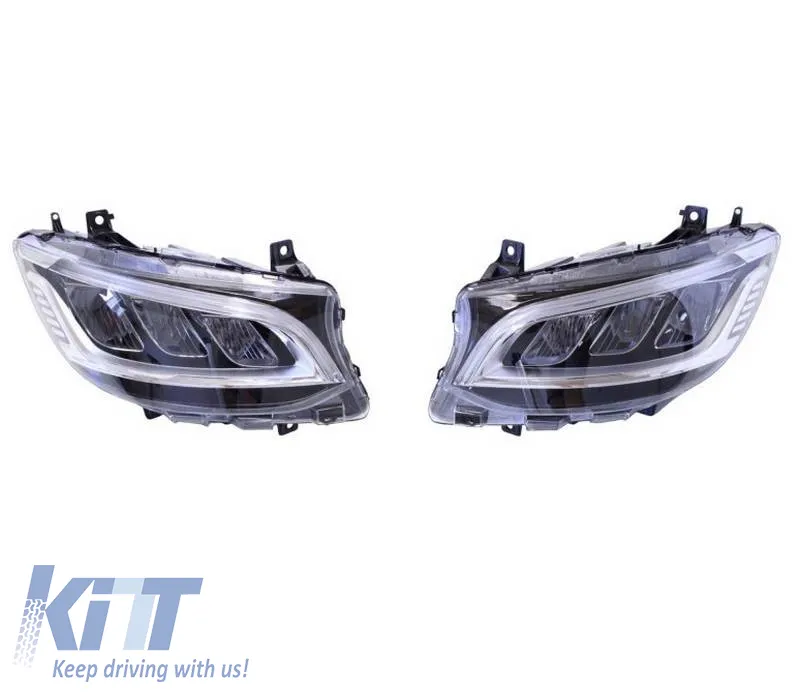 Headlights Set Suitable for Mercedes-Benz Sprinter W907 2018-2023 Black Full Led Carner