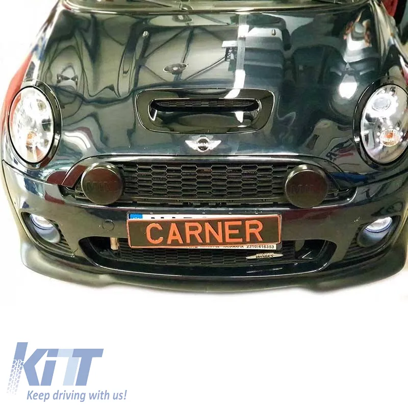 Headlights Set Suitable for Mini Cooper (R55/56/57/58/59) 06-13 Angel Eyes Black H9 With Motor JunYan