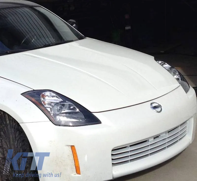 Headlights Set Suitable for Nissan 350Z 03-05 Projector Black H7/H1 Manual