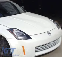 Headlights Set Suitable for Nissan 350Z 03-05 Projector Black H7/H1 Manual-image-6322930