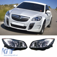Headlights Set Suitable for Opel Insignia 08-12 TRU DRL Black H7 Carner