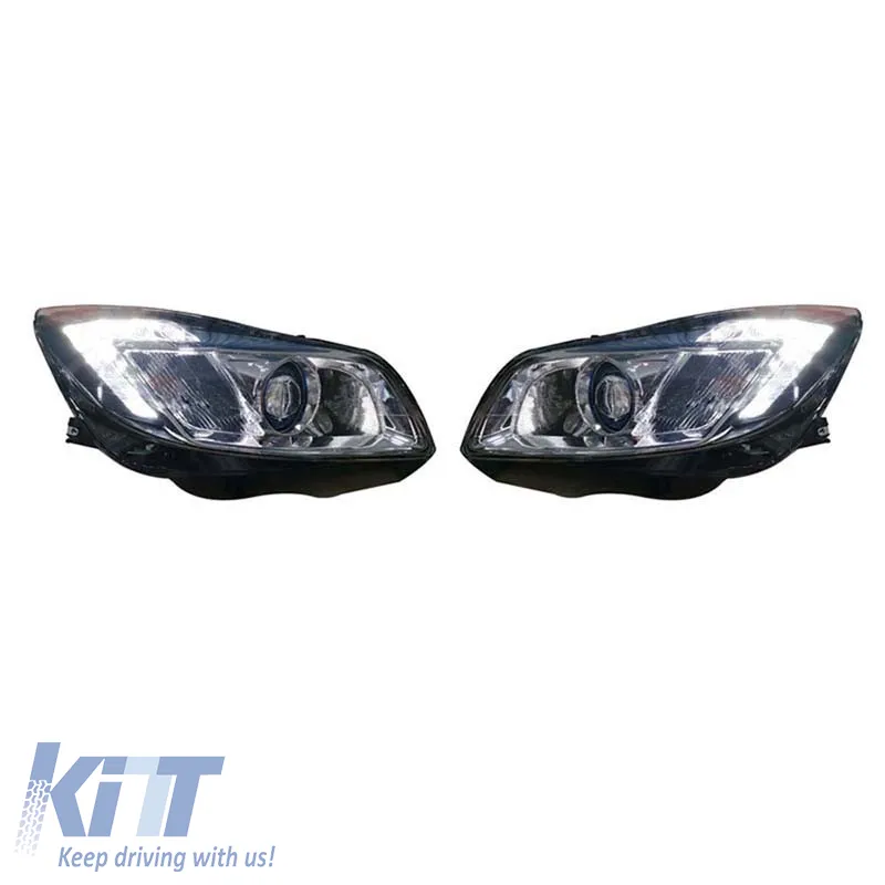 Headlights Set Suitable for Opel Insignia 08-12 TRU DRL Black H7 Carner
