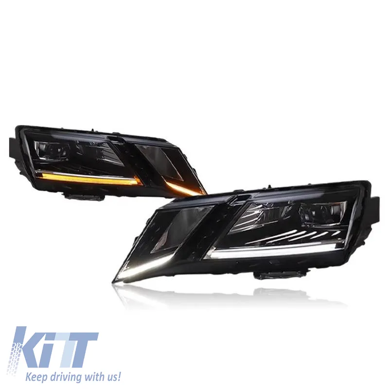 Headlights Set Suitable for Skoda Octavia mk3 2017-2022 DRL Black Carner