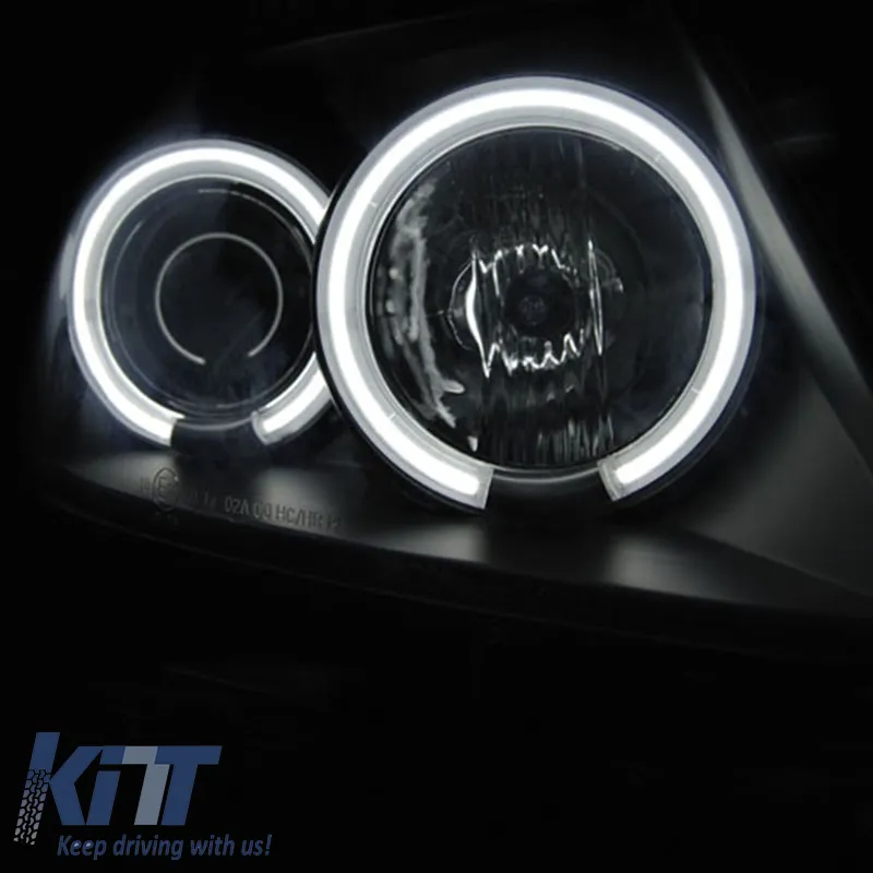 Headlights Set Suitable for Suzuki Swift 05-10 CCFL Angel Eyes Black H1/H1 Sonar