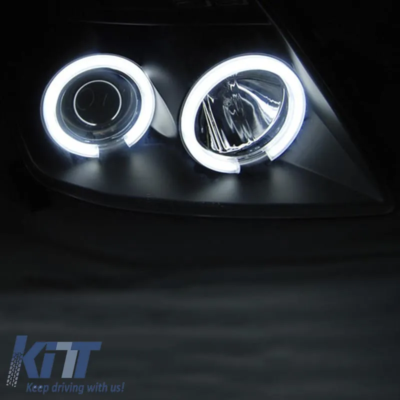 Headlights Set Suitable for Suzuki Swift 05-10 CCFL Angel Eyes Black H1/H1 Sonar