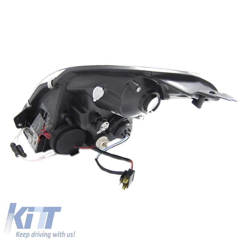 Headlights Set Suitable for Suzuki Swift 05-10 CCFL Angel Eyes Black H1/H1 Sonar
