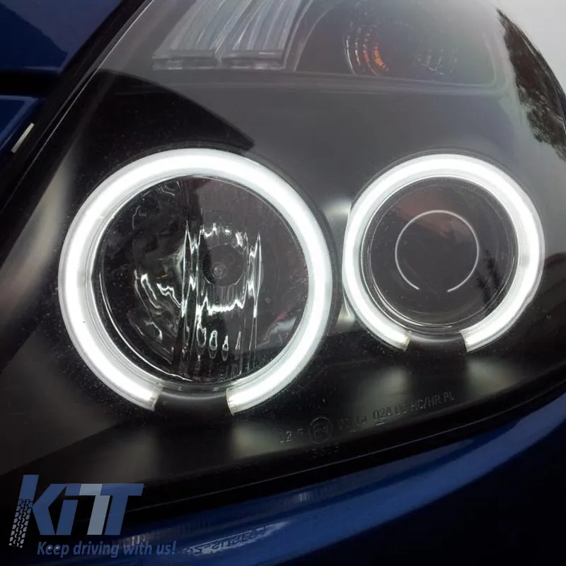 Headlights Set Suitable for Suzuki Swift 05-10 CCFL Angel Eyes Black H1/H1 Sonar