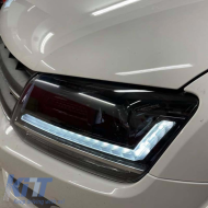 Headlights Set suitable for VW Amarok 2010+ DRL Full LED Halogen Version Black LEDHL107-BK RHD Right Hand Drive Osram Ledriving