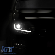 Headlights Set suitable for VW Amarok 2010+ DRL Full LED Halogen Version Black LEDHL107-BK RHD Right Hand Drive Osram Ledriving