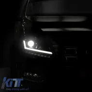 Headlights Set suitable for VW Amarok 2010+ DRL Full LED Halogen Version Black LEDHL107-BK RHD Right Hand Drive Osram Ledriving-image-6319469