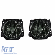 Headlights Set Suitable for VW Golf 2 83-92 Smoke Clear Glass H4 Manual Depo