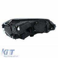 Headlights Set Suitable for VW Golf 7.5 17-19 Facelift DRL & Dynamic Signal Black/Red Line GTI Look H7 With Motor Carrier
