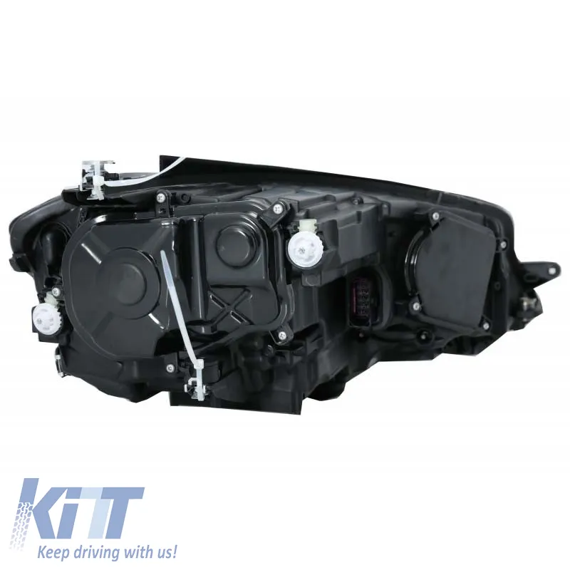 Headlights Set Suitable for VW Golf 7.5 17-19 Facelift DRL & Dynamic Signal Black/Red Line GTI Look H7 With Motor Carrier
