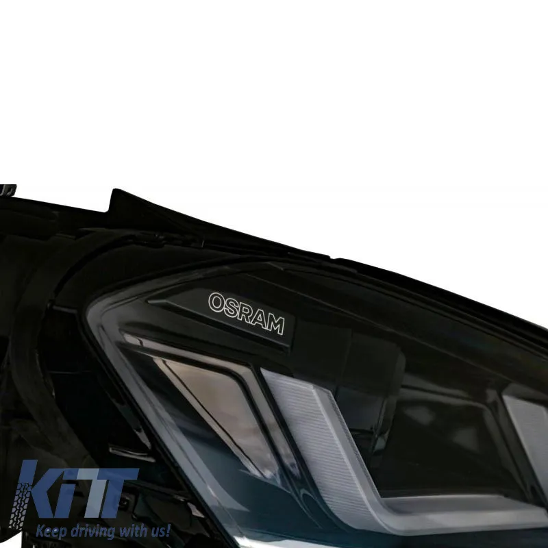 Headlights Set suitable for VW Golf VII (7) 12-17 DRL Full Led Halogen Version Black/Chrome LEDHL103-CM Osram Ledriving