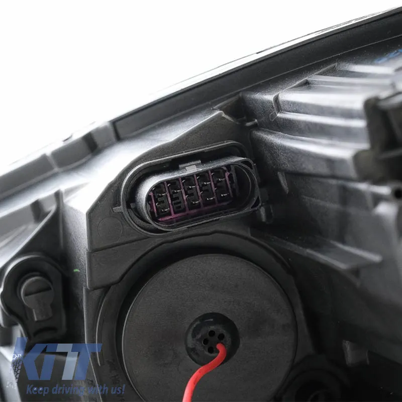 Headlights Set Suitable for VW Golf VII (7.5) 17-19 DRL Full LED Halogen Version Black LEDHL109-BK OsramLedriving