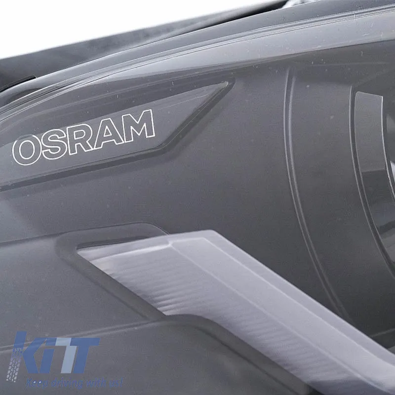 Headlights Set Suitable for VW Golf VII (7.5) 17-19 DRL Full LED Halogen Version Black LEDHL109-BK OsramLedriving