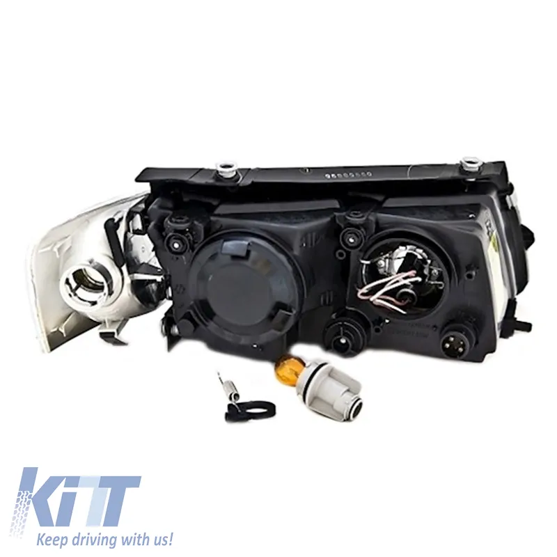 Headlights Set suitable for VW Passat 3B 96-00 Angel Eyes Chrome H7/H7 Depo
