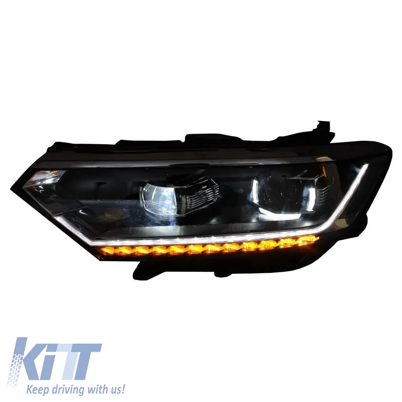 Headlights Set suitable for VW Passat B8 15+ DRL LED Matrix & LED Signal Dynamic R-Line Look Full LED With Motor Carrier