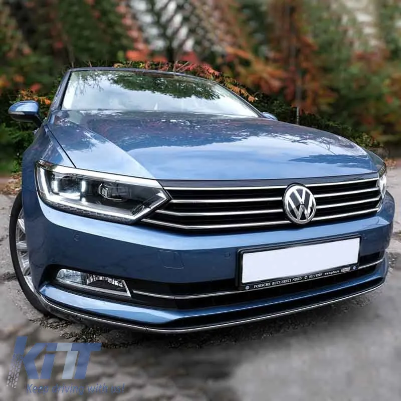 Headlights Set suitable for VW Passat B8 15+ DRL LED Matrix & LED Signal Dynamic R-Line Look Full LED With Motor Carrier
