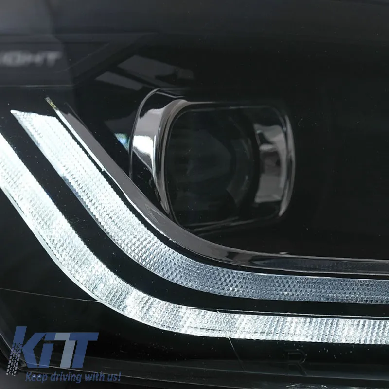 Headlights Set Suitable for VW Polo 6R/6C 09-17 DRL New Design & Dynamic Signal H7 With Motor Carrier