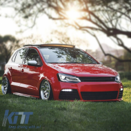 Headlights Set Suitable for VW Polo 6R/6C 09-17 DRL Tube & Dynamic Signal H7 With Motor V-Land-image-6329245