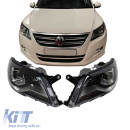 Headlights Set suitable for VW Tiguan mk1 07-11 DRL Black H7/H7 With Motor Carner
