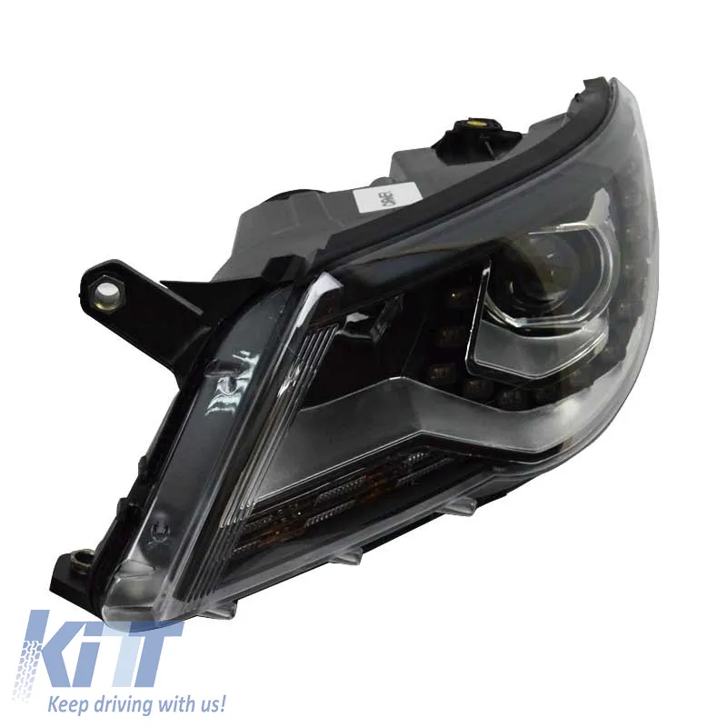 Headlights Set suitable for VW Tiguan mk1 07-11 DRL Black H7/H7 With Motor Carner