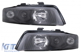 Headlights suitable for Audi A4 B6 (2000-2004) RHD or LHD Black