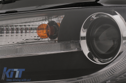 Headlights suitable for Audi A4 B8 8K (2008-2011) LED Daytime Running Light Bar Xenon Design LHD-image-6074789