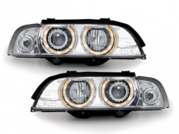 Headlights suitable for BMW 5 Series E39 (09.1995-06.2003) Angel Eyes Halo Rims - SWB07D