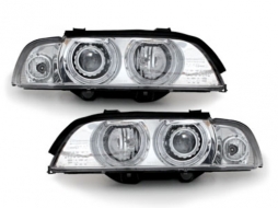 Headlights suitable for BMW 5 Series E39 (09.1995-06.2003) Angel Eyes Halo Rims-image-59466