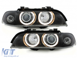 image-36-Headlights suitable for BMW 5 Series E39 (09.1995-06.2003) Angel Eyes Black Design