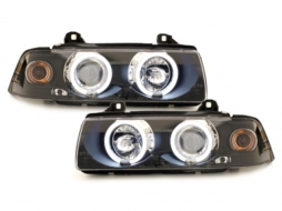 headlights suitable for BMW E36 Coupe/Cabrio 92-98_2 CCFL halo rims_black