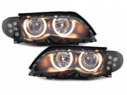 headlights suitable for BMW E46 4d 01-03 _ 2 halo rims-image-5986173