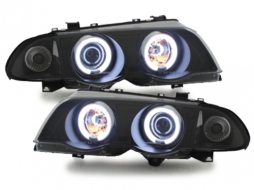 Headlights suitable for BMW E46 Limo (1998-2001) 2 CCFL Angeleyes Rings - SWB02ABCCFL