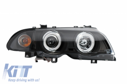 Headlights suitable for BMW E46 Limo (1998-2001) 2 CCFL Angeleyes Rings-image-65432