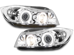 headlights suitable for BMW E90/E91 3er_2 CCFL halo rims_chrome - SWB12SCCFL