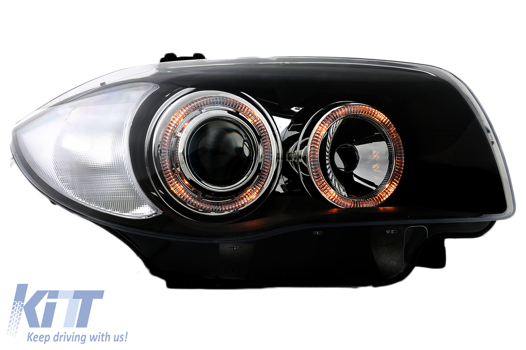 BMW E81/E82/E87/E88 Xenon Optik Angel Eyes Scheinwerfer (Halogen) - BKM  Electric