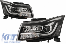 Headlights suitable for Chevrolet Cruze J300 (2008-2015) Light Bar LED Daytime Running Lights - HLCHEC