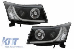 image-20-Headlights suitable for CHEVROLET Cruze J300 (2008-2012) Dayline LED TUBE LIGHT Black