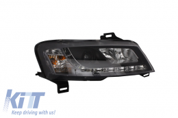 Headlights suitable for FIAT Stilo (2001-2008) Daytime Running Light Black-image-6014999