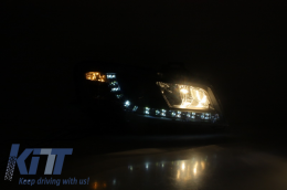 Headlights suitable for FIAT Stilo (2001-2008) Daytime Running Light Black-image-6015000