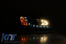 Headlights suitable for FIAT Stilo (2001-2008) Daytime Running Light Black-image-6015001