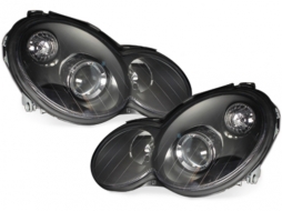 image-42-Headlights suitable for MERCEDES Benz Sport Coupe W203 C203 (2001-2008) Black