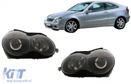 image-23-Headlights suitable for Mercedes C-Class W203 (07.2000-03.2004) Black