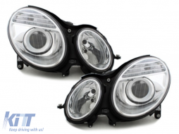 image-58-Headlights suitable for Mercedes E Class W211 S211 (03.2002-04.2006) Sedan T-Modell Chrome