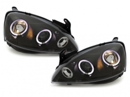 image-26-Headlights suitable for Opel Corsa C (2000-2006) Angel Eyes 2 Halo Rims Black
