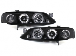 Headlights suitable for Opel Vectra B (11.1995-12.1998) Angel Eyes 2 Halo Rims Black-image-59914