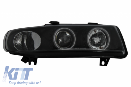 Headlights suitable for SEAT Leon (1999-2004) / Seat Toledo (1999-2004) Angel Eyes Black CCFL-image-6044931