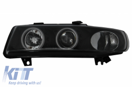 Headlights suitable for SEAT Leon (1999-2004) / Seat Toledo (1999-2004) Angel Eyes Black CCFL-image-6044932